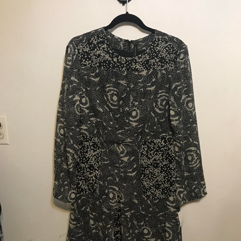 Walter Baker Jessie Dress Black and Cream Starbust